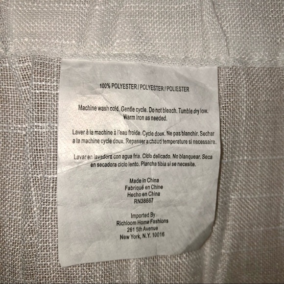 Weston Crinkle Textured Gauze Rod Pocket Curtain Valance - Picture 3 of 4